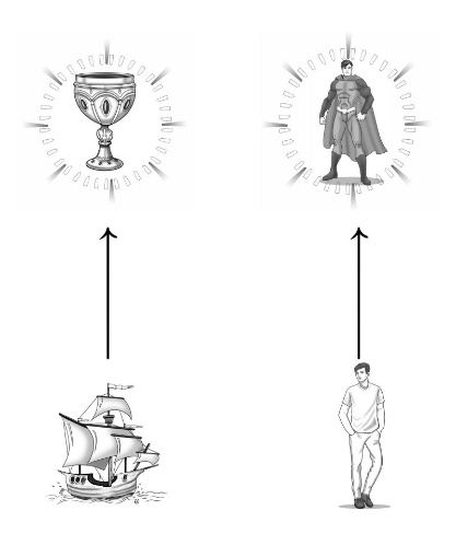 A ship chasing the holy grail, and a person chasing their ideal self